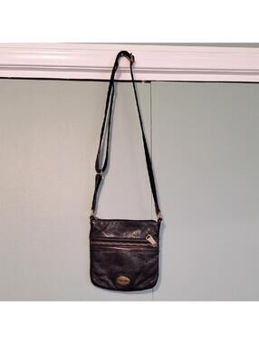 Fossil Black Adjustable Strap Crossbody Purse